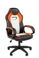 Офисное кресло Chairman Game 16 Россия экокожа черный/оранжевый/белый