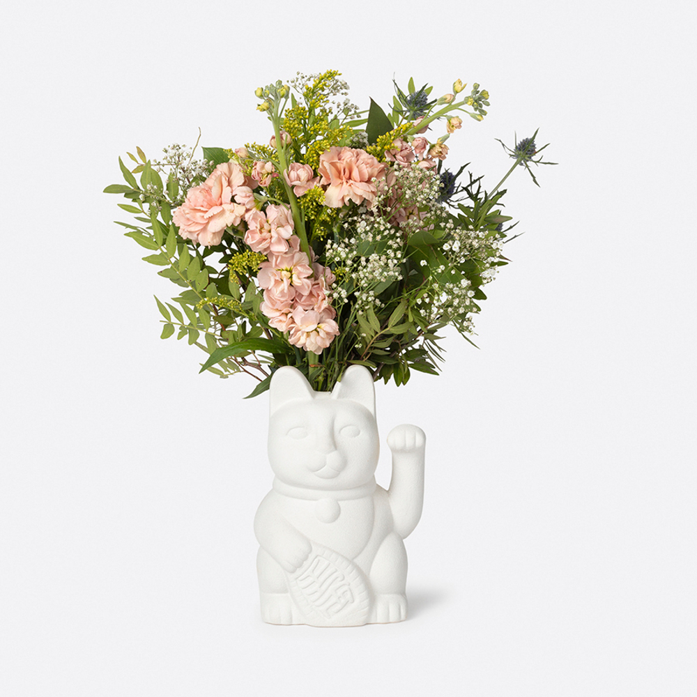 Ваза для цветов neko, 20 см, белая