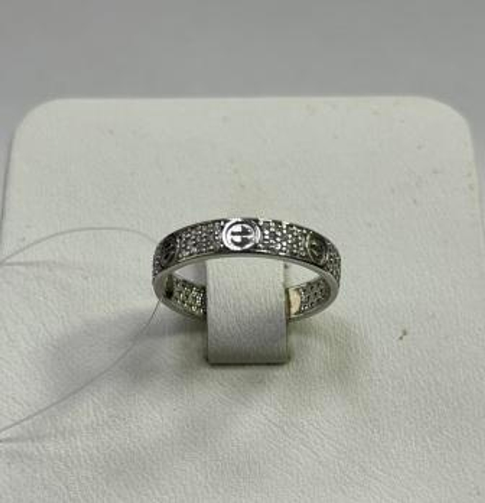 Кольцо из золота с фианитами