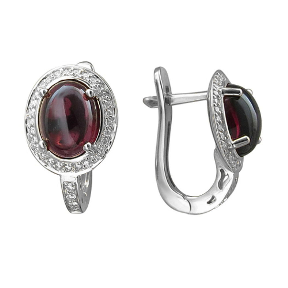 Серьги с бриллиантом  из белого золота JA-S-623487-6