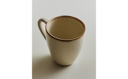 Zara Home чашка из фарфора, цвет бежевый, 11 см