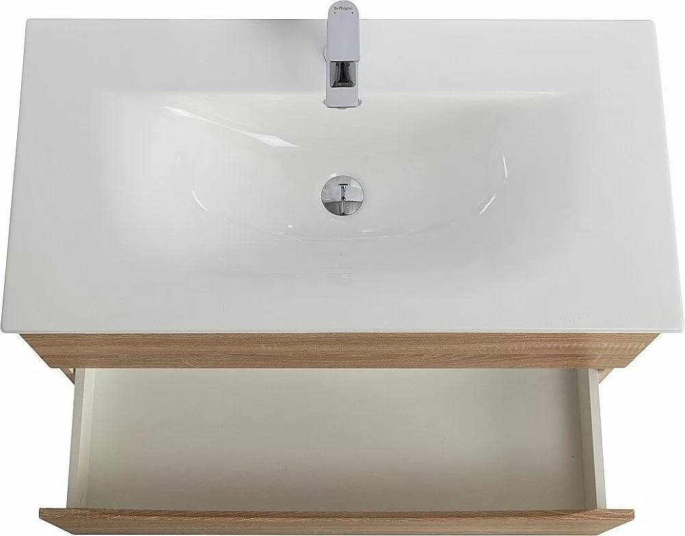 Тумба с раковиной BelBagno MARINO-CER-N-900-2C-SO-WO-P Rovere Bianco