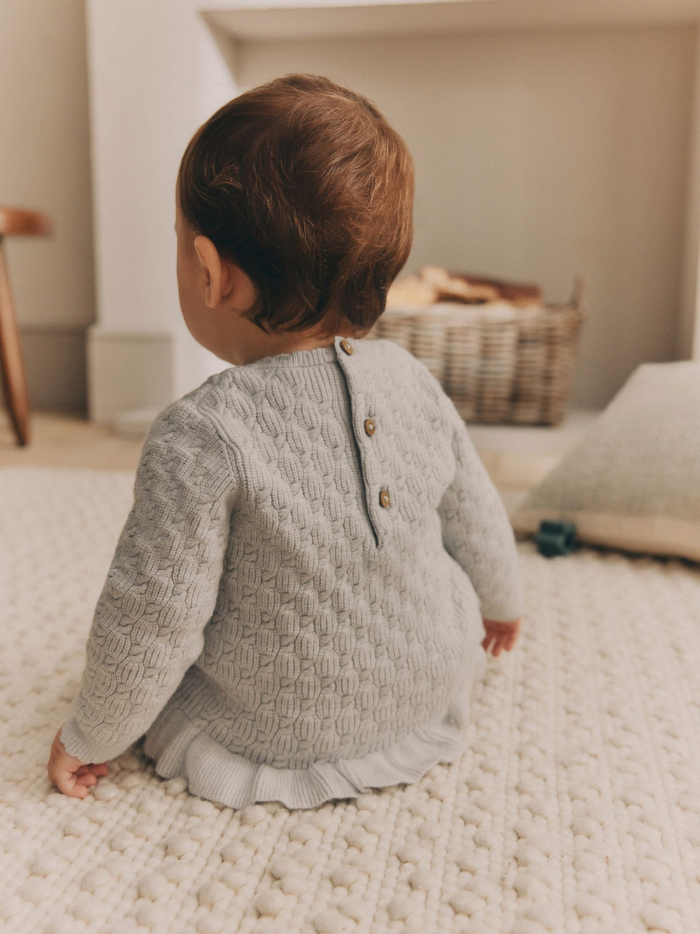 Вязаный джемпер и легенсы в комплекте для малышей Next Q94-934, Мятный