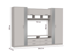 91.01 Вена шкаф многоцелевой Белый / Кашемир