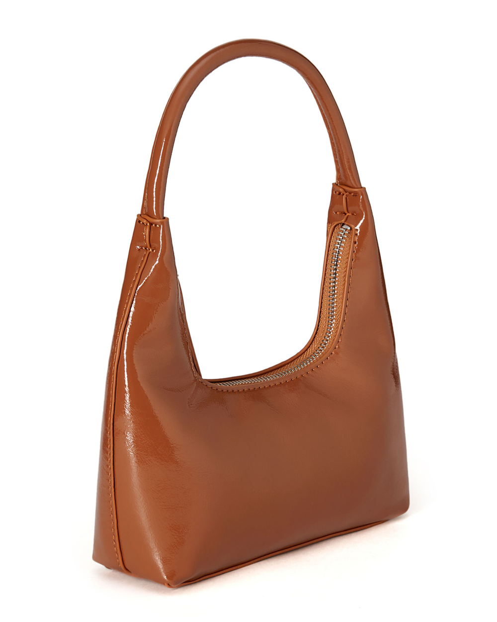 Сумка лакированная кожа, коричневая