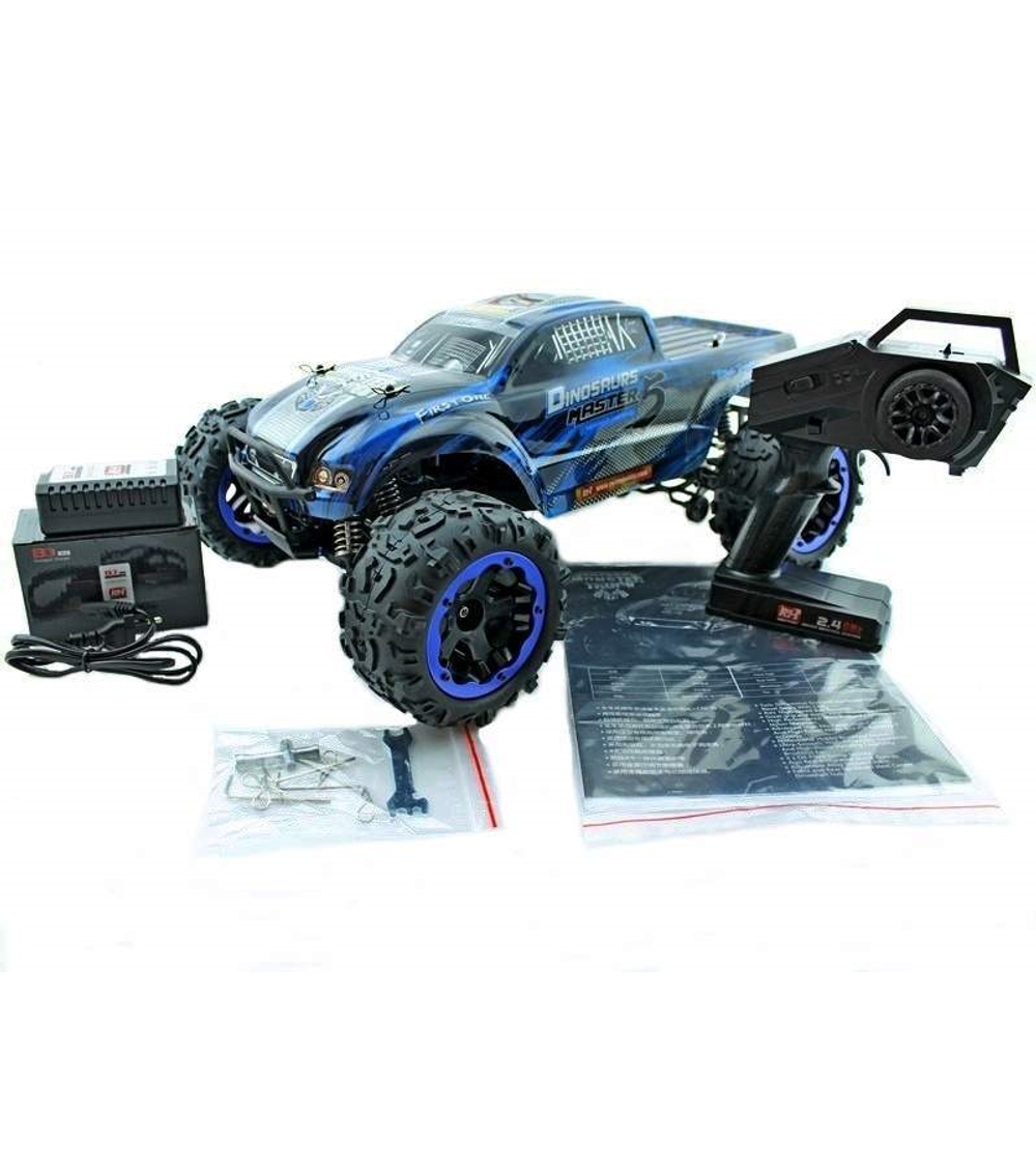 Радиоуправляемый монстр Remo Hobby Dinosaurs Master TWINS MOTOR UPGRADE (синий) 4WD 2.4G 1/8 RTR