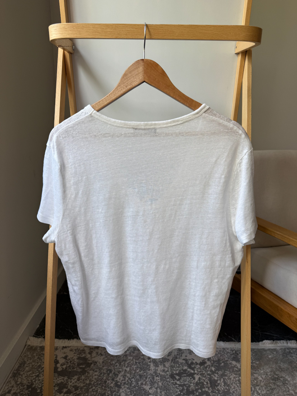 Льняная футболка Massimo Dutti, L