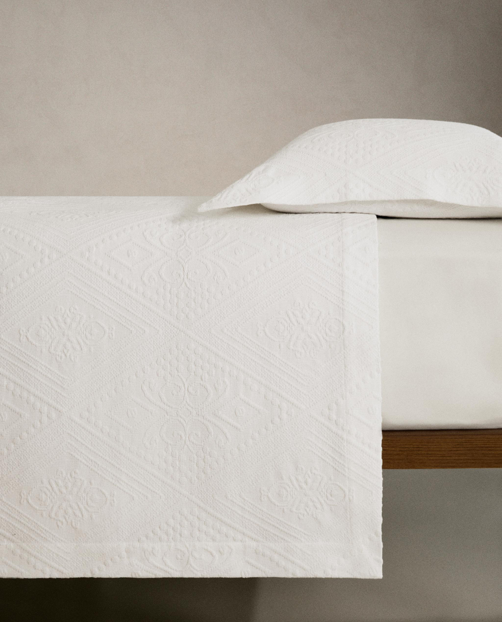 Zara Home покрывало из хлопка, белый · 6191/006