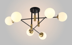 Светильник потолочный Crystal Lux FIDEL PL6 BLACK