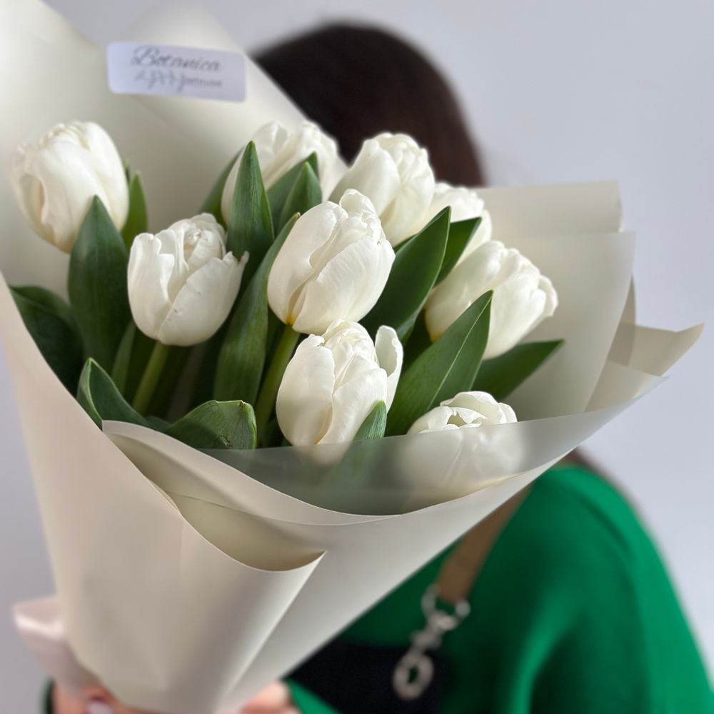Букет из белых тюльпанов размер S. Букет 1066
