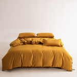 КПБ Однотонный Сатин Элитный на резинке OCER013, 2 спальный, 4 наволочки, простынь 180*200*30