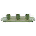 Подсвечник для 3 свечей из каменной керамики оливкового цвета из коллекции essential