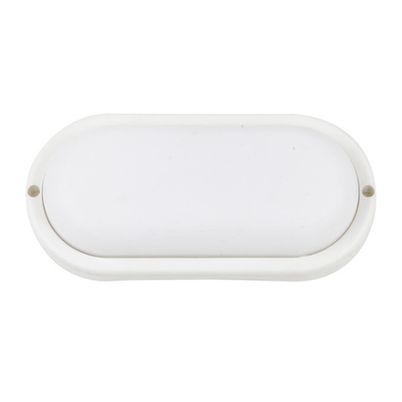 ULW-Q226 12W-6500К IP65 WHITE Светильник светодиодный влагозащищенный. Овал. Дневной свет 6500K. 158х84 мм. Корпус белый. ТМ Volpe