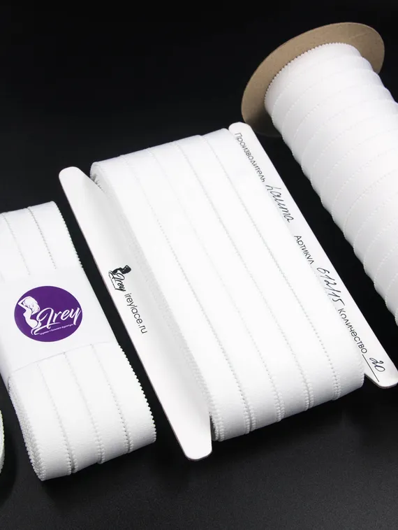 001 612/15 Бретель матовая Lauma 15 мм, белый 001