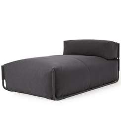 Пуф-шезлонг уличный Square для модульного дивана 165x110 черный