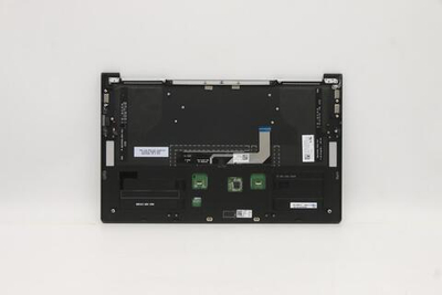 Верхняя панель с клавиатурой (топкейс) для ноутбука Lenovo Yoga Slim 9-14ITL05 82D1 раскладка - русская, с подсветкой, черная (5CB1B02506), оригинал