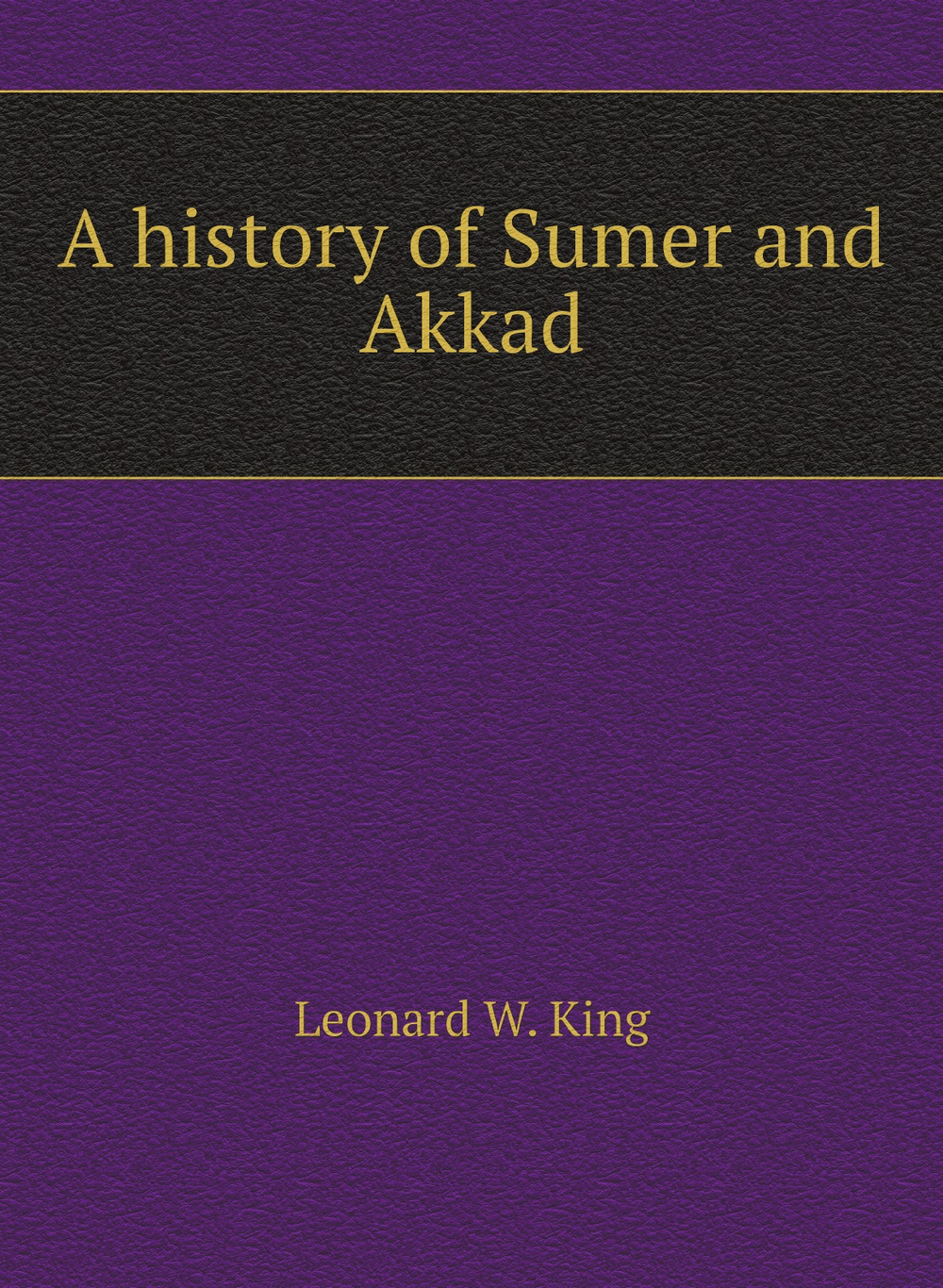 A history of Sumer and Akkad | Leonard W. King