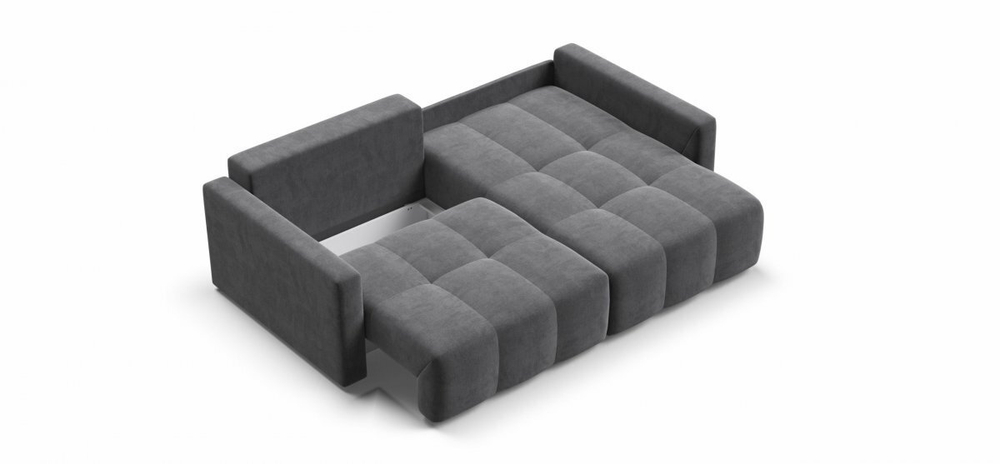 Угловой диван Босс Тренд Велюр Монолит серый