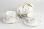 Шесть чайных пар из сервиза «Апрельские цветы» (April Flowers)