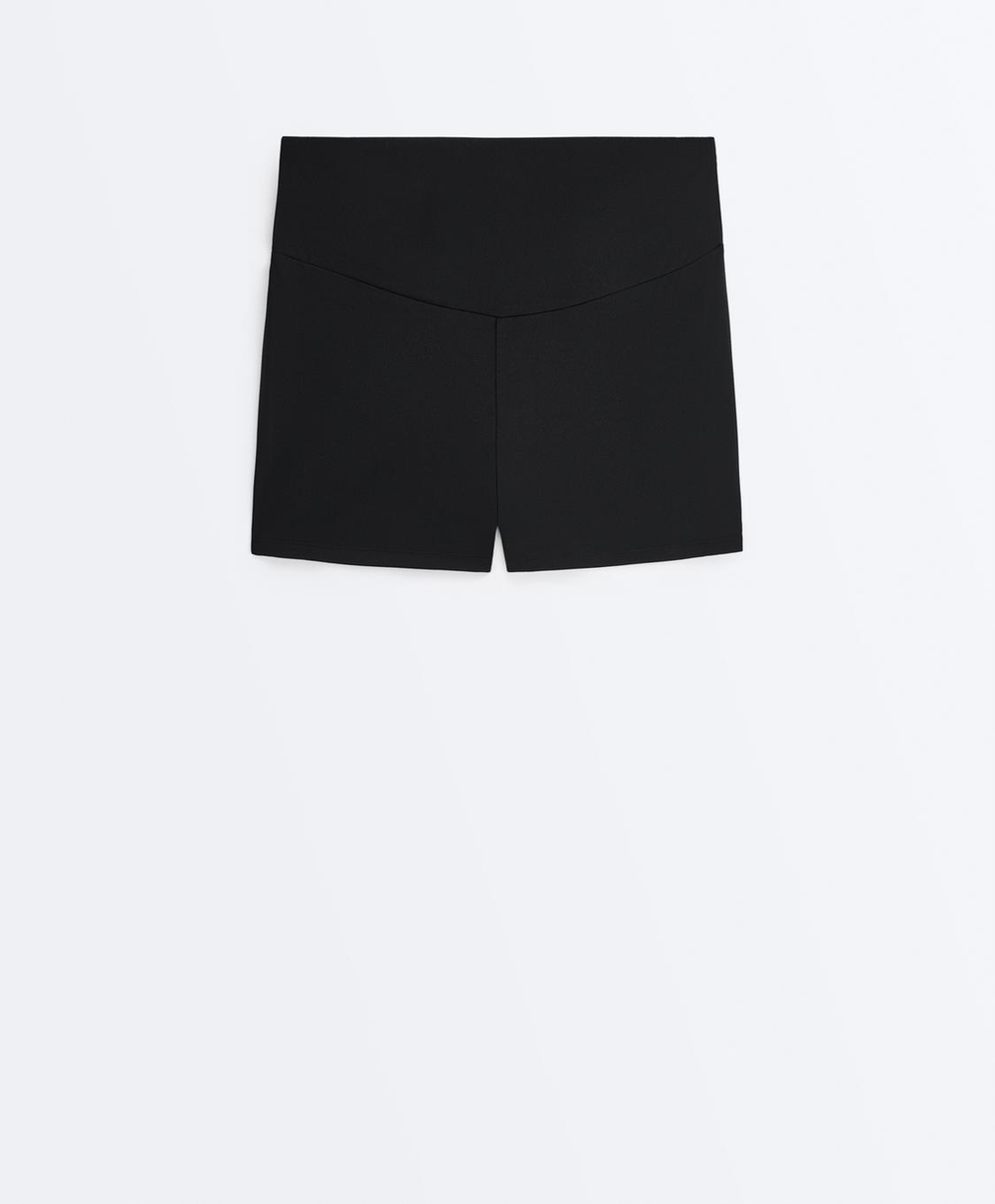 OYSHO Шорты Comfortlux с высокой посадкой 5 см, черный