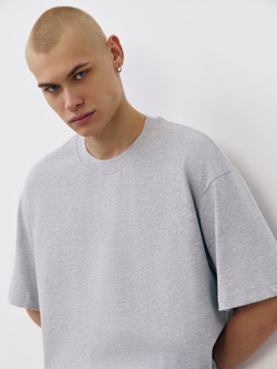 Футболка плотная (серый меланж)