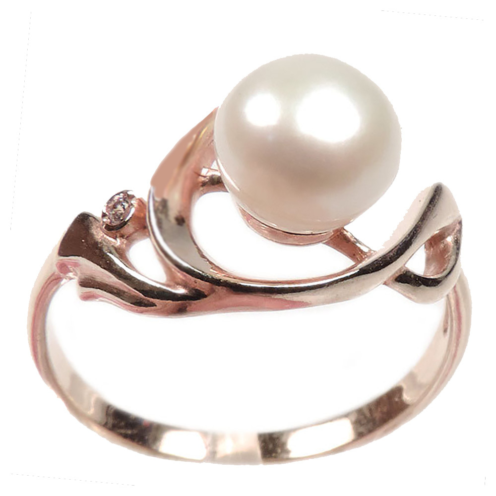 Кольцо "Эухарис" жемчуг, фианит