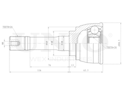 ШРУС внешний UNIO CVJ-20297