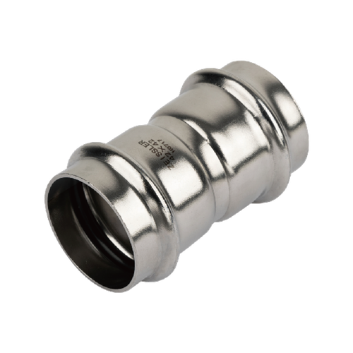 Двухраструбная пресс-муфта из нержавеющей стали 35*28mm TIM ZTI.503.003528