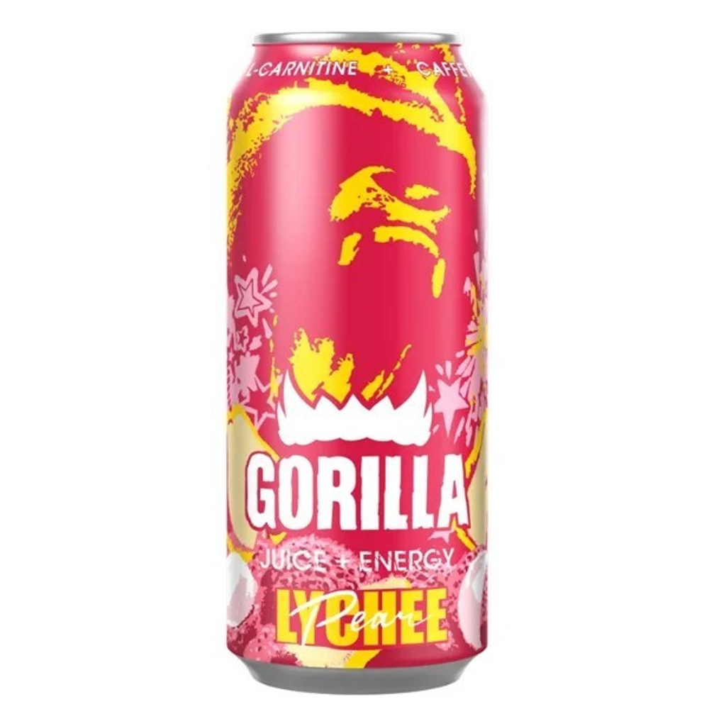 Энергетический напиток Gorilla Личи-груша 450мл ж/б