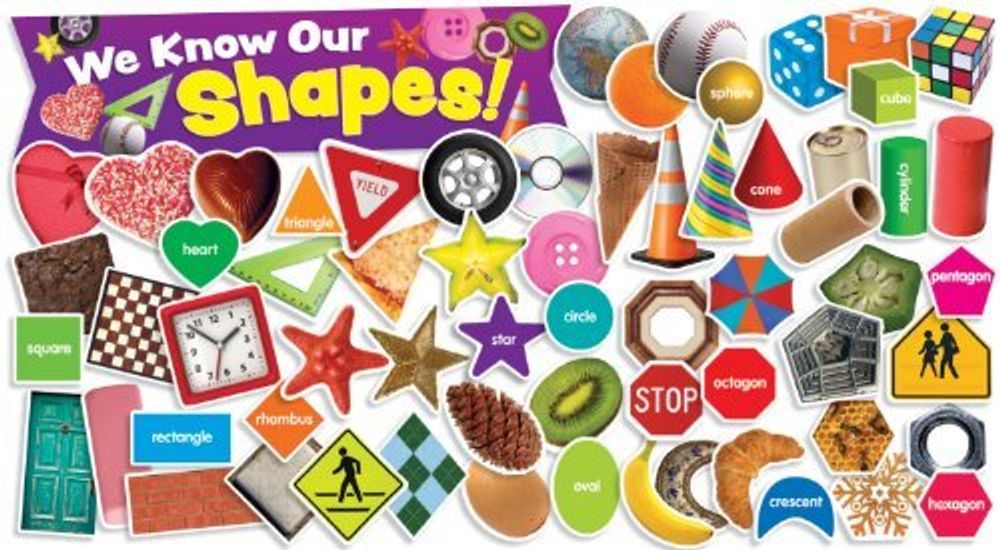 We Know Our Shapes - mini bulletin boards (65 pieces)