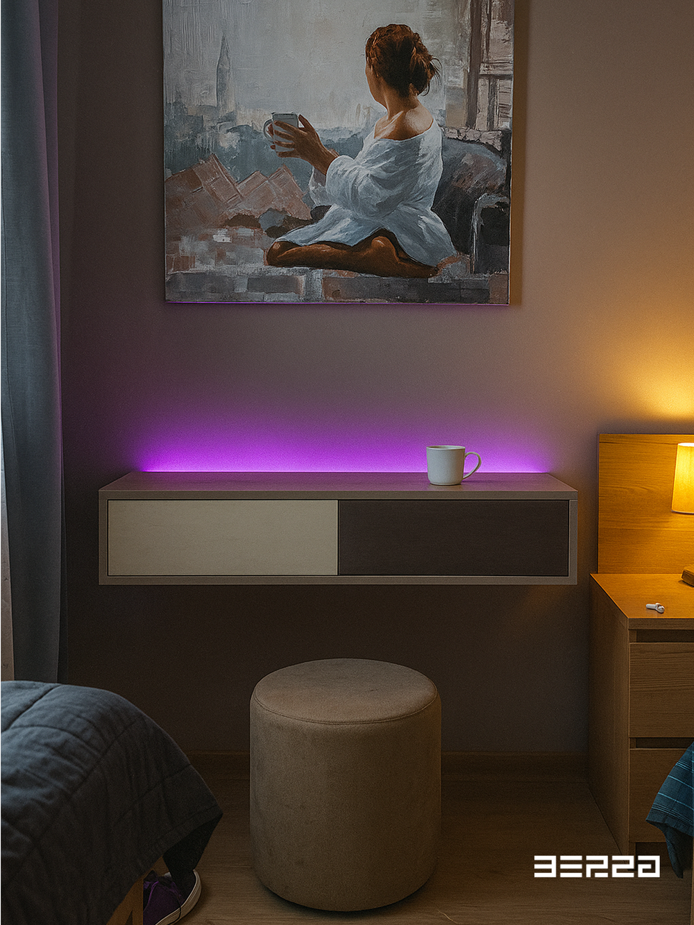 Тумба консольная Монохром