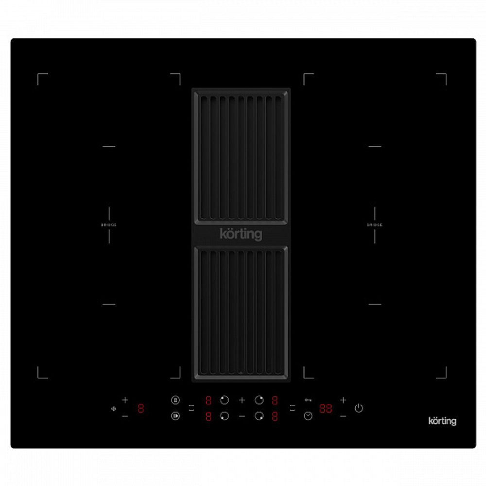 Индукционная варочная панель с интегрированной вытяжкой Korting HIBH 68980 NB фото 