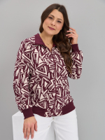 Толстовка К-184/бордо-треугольникиабстракция