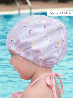 Шапочка для плавания детская непромокаемая для бассейна