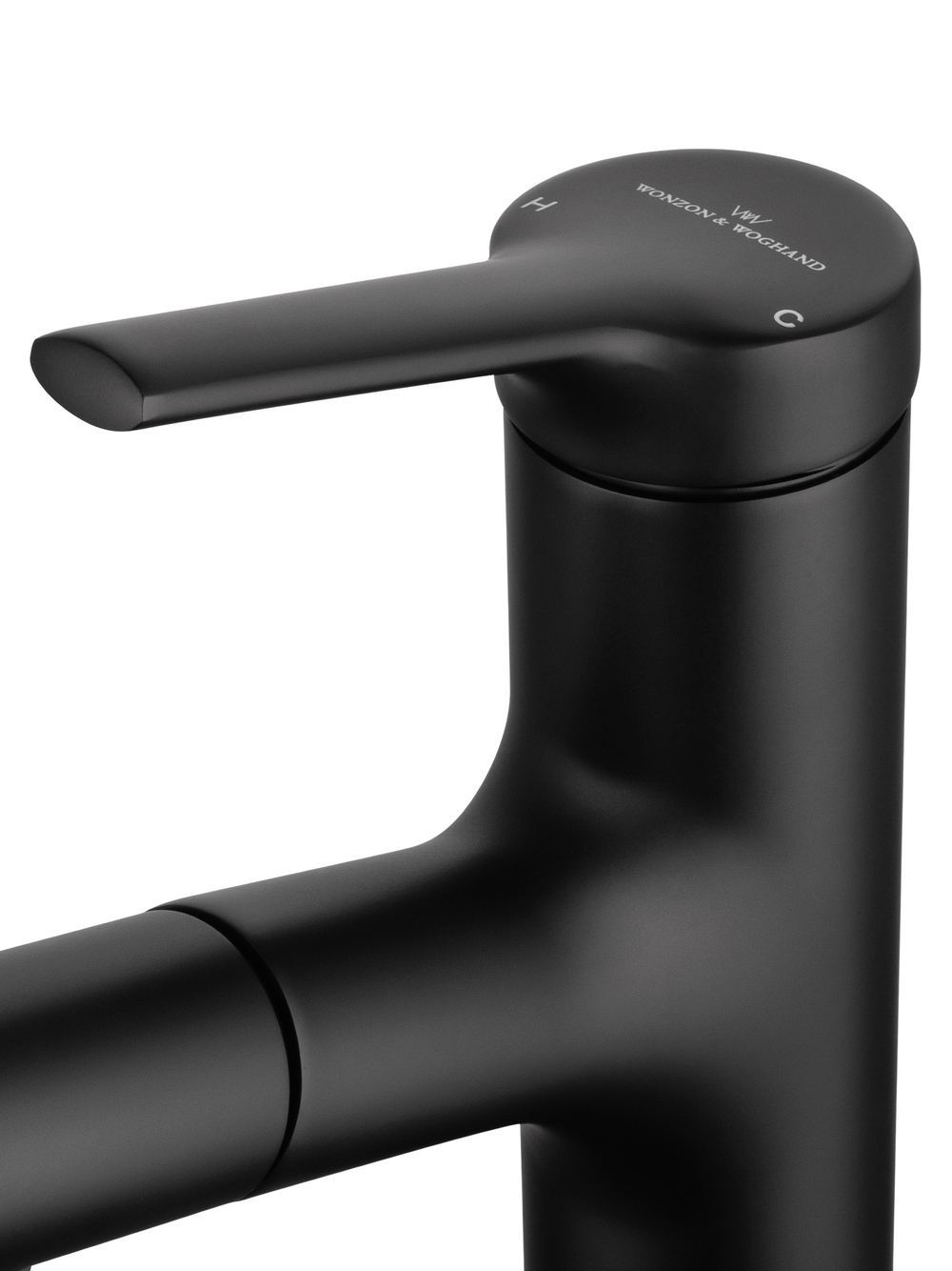 Смеситель для раковины с выдвижным изливом WONZON & WOGHAND, Черный матовый (WW-A40862-MB)