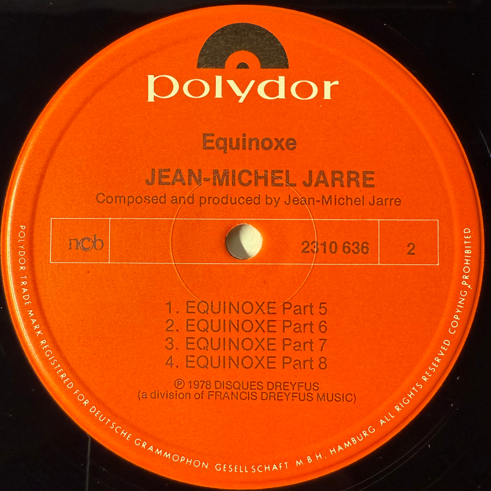 Jean Michel Jarre ‎– Equinoxe (Скандинавия 1978г.)