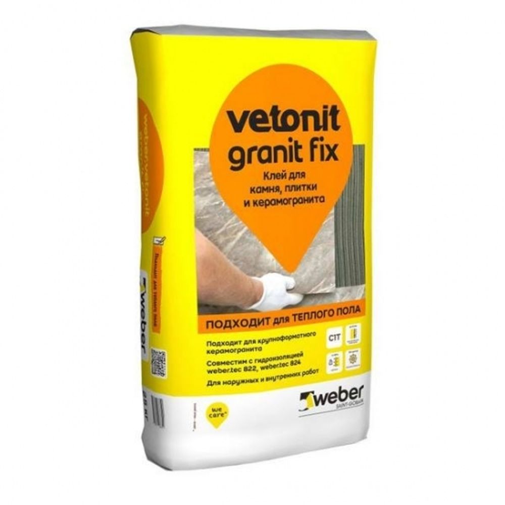 Плиточный клей для керамогранита Vetonit &#39;Granit Fix&#39; 25 кг