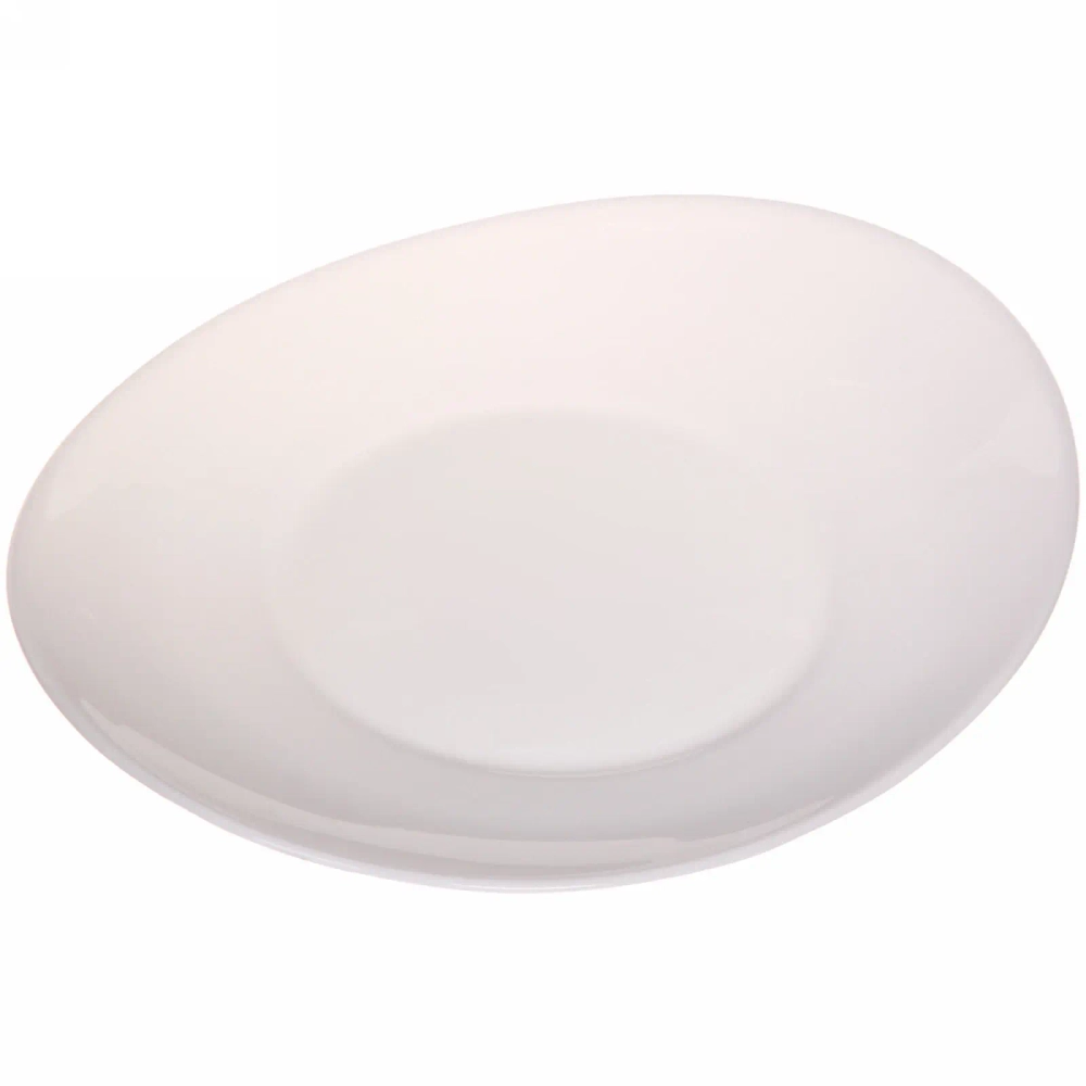 Тарелка «White magic» 21,5*18,5см стеклокерамика Полоска