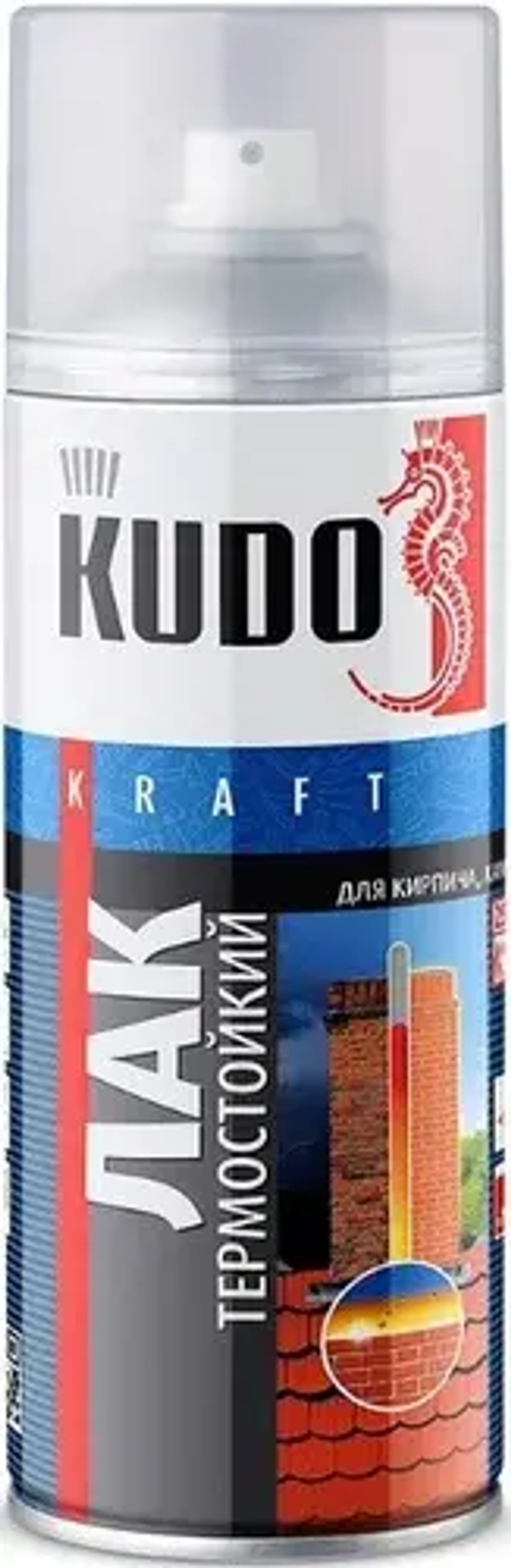 Лак термостойкий бесцветный аэрозоль KUDO