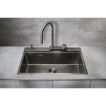 Мойка для кухни Milacio Denia 75 Steel MC.77429 сталь воронёная