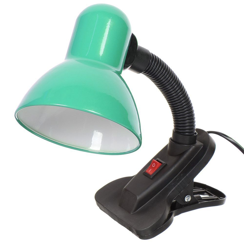 Светильник настольный на прищепке, E27, 60 Вт, зеленый, Lofter, 108B-grn/270782