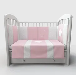 Набор в кровать для новорожденных Lollycottons Maks Star, Розовый