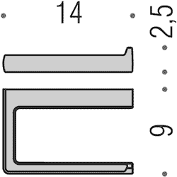 Бумагодержатель открытый Colombo Lulu B6208, хром  схема