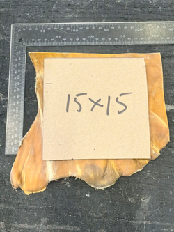 Кожа сыромятная 15см х 15 см 5штук.