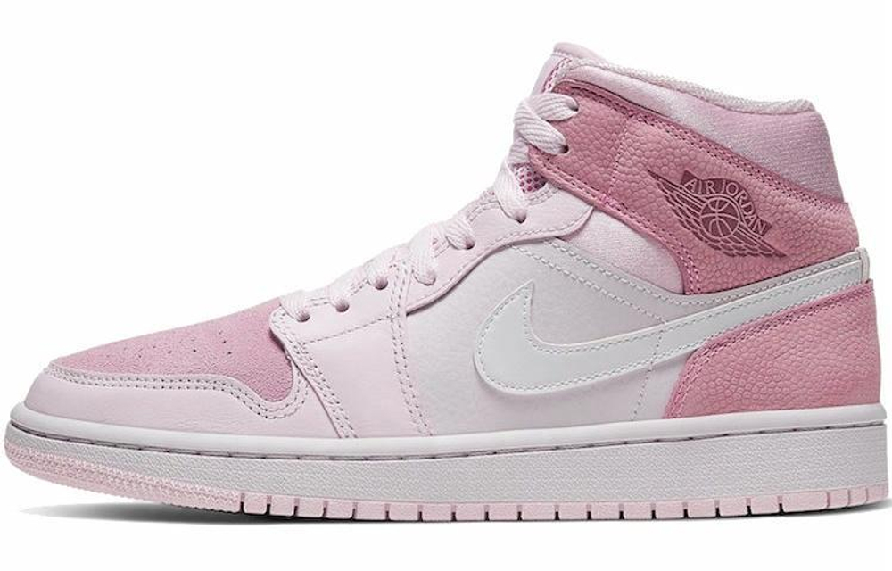 Кроссовки Jordan Air Jordan 1 Mid Digital Pink (Женская размерная сетка)