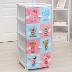Комод детский 4 ящика, Друзья, 38.5х47х93.5 см, бел, Росспласт, РП-421