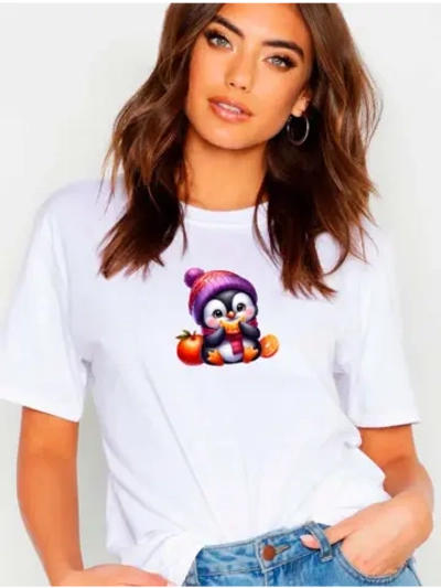 Футболка пингвин с мандарином