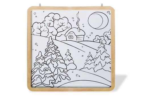 Напольный двойной модуль «Многоразовая раскраска» (75x75)