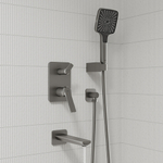 Душевая система 35к IDDIS PARGM03i68 "Parker" лейка "Тропический душ" встраиваемая ГРАФИТ матовый