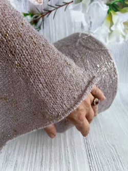 Пряжа для вязания с Мохер с люрексом Люмия